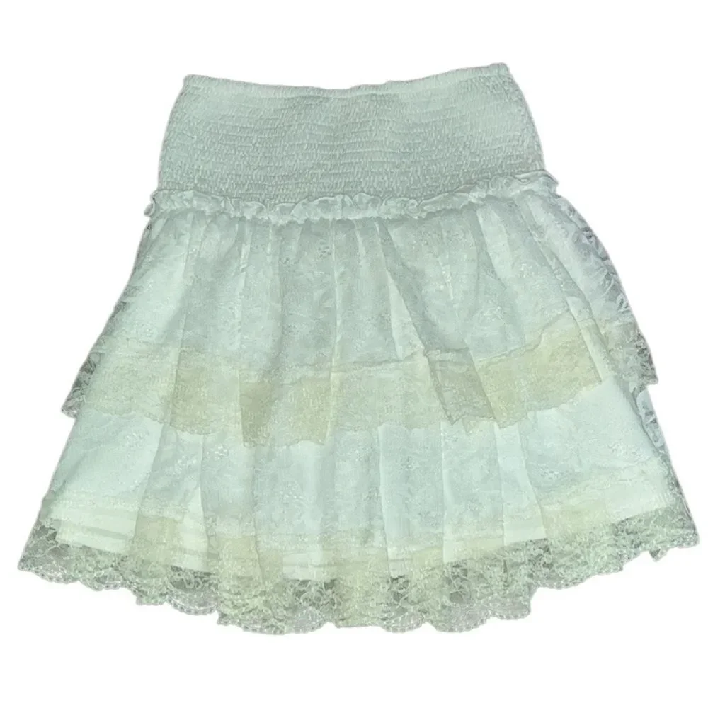 SHEIN Lace Patchwork Mini Skirt